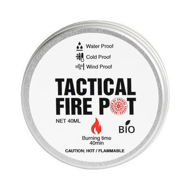 Réchaud et gel pour plat lyophilisé · Tactical Fire Pot 40ml