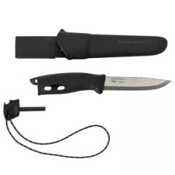 Morakniv Companion Spark noir : couteau inox + pierre à feu