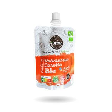 Purée énergétique salée bio 4ultra - Potimarron, carotte