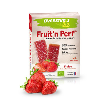 Pâte de fruits bio Overstim.s x 4 - Fraise