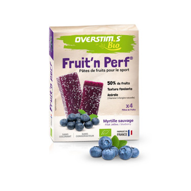 Pâte de fruits bio Overstim.s x 4 - Myrtille