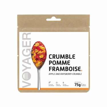 Crumble pomme framboise