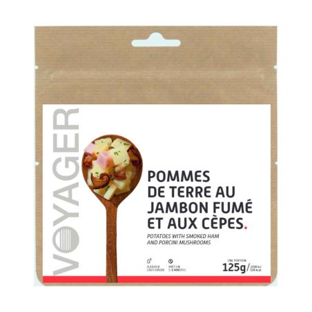 Pommes de terre au jambon fumé et aux cèpes