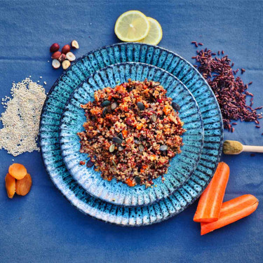 Salade de riz rouge et quinoa