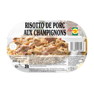 Risotto de porc aux champignons