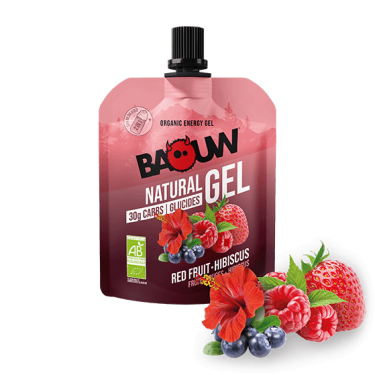 Gel énergétique bio Baouw - Fruits rouges, hibiscus