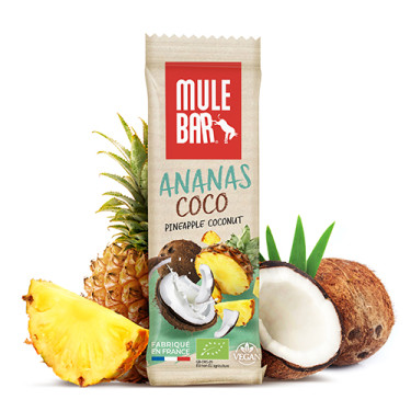 Barre énergétique bio Mulebar - Ananas, noix de coco et baies de goji