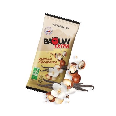 Barre énergétique bio Baouw Extra - Vanille, macadamia