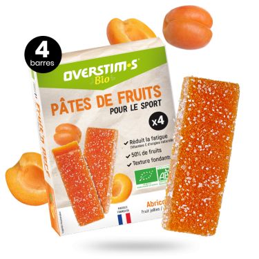 Pâte de fruits bio Overstim.s x 4 - Abricot