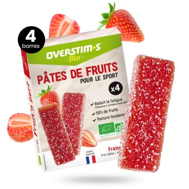 Pâte de fruits bio Overstim.s x 4 - Fraise