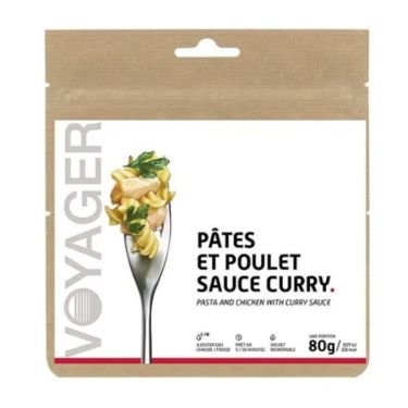 Pâtes au poulet sauce curry