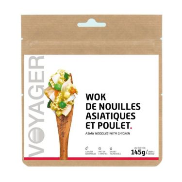 Wok de nouilles asiatiques et poulet