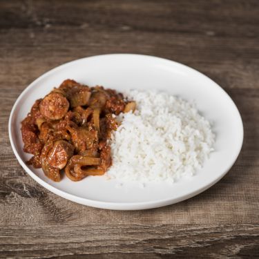 Rougail saucisses et riz