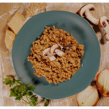 Risotto de riz complet bio aux champignons