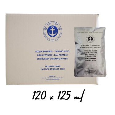 Eau potable en sachet - 5 ans - 120 x 125 ml (15L)