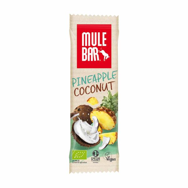 Barre énergétique bio Mulebar - Ananas, noix de coco et baies de goji