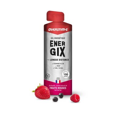 Gel Energix Overstim.s - Longue distance, BCAA - Fruits rouges