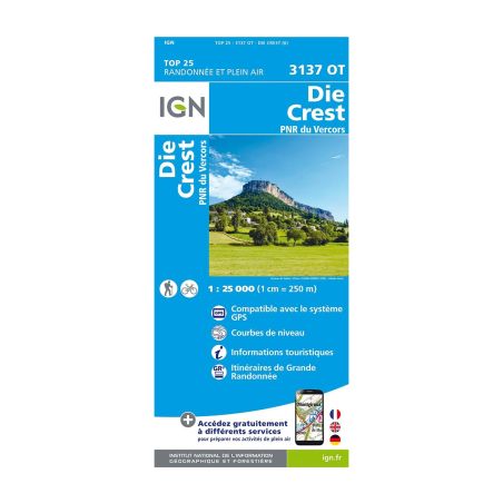 Carte plastifiée IGN - Vercors