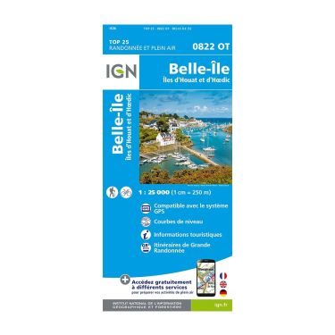 Carte plastifiée IGN - Belle-Ile