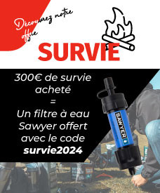 300€ survie = Filtre Sawyer offert